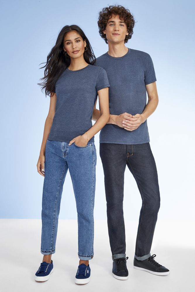 Футболка женская Imperial Fit Women черный меланж, размер S