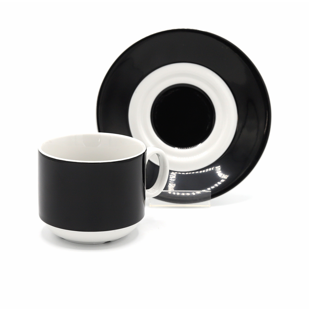 Чайная пара фарфоровая 220см³ экспресс Sunrise (7С1793Ф34), черный, в коробке Чайная пара фарфоровая 220см³ экспресс Sunrise (7С1793Ф34), черный, в коробке