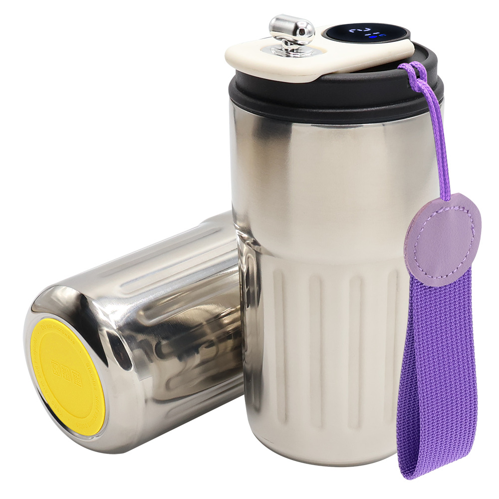 Термокружка Ashly To Go, серебристая/фиолетовая/жёлтая