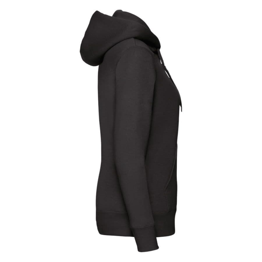 Толстовка "Lady-Fit Hooded Sweat Jacket", черный_XS, 75% х/б, 25% п/э, 280 г/м2