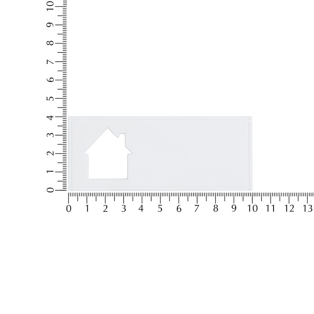 Лейбл из ПВХ с вырезом «Дом», белый