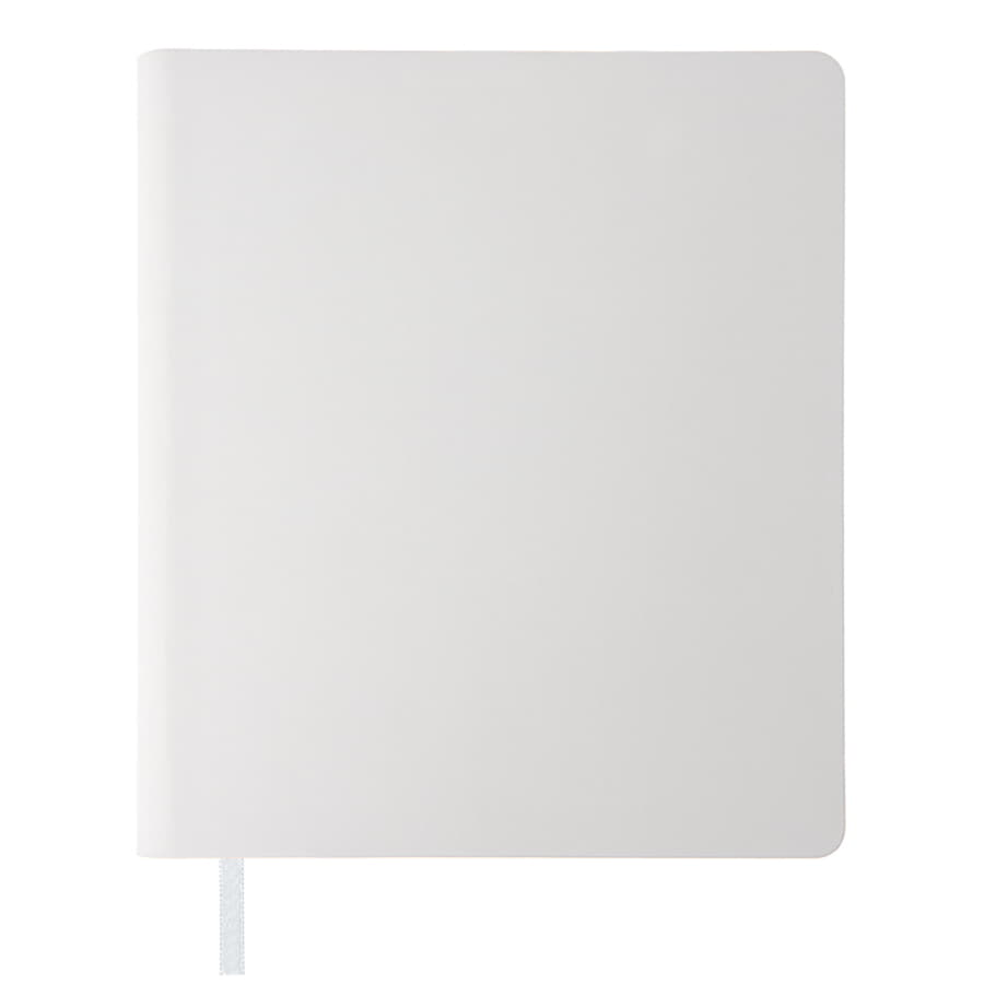 Бизнес-блокнот "Cubi", 150*180 мм, белый, кремовый форзац, мягкая обложка, в линейку