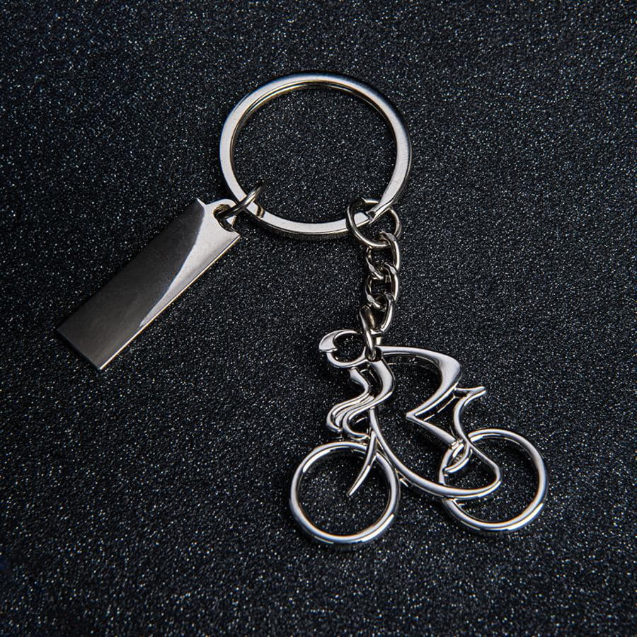 Брелок SILV CYCLIST; 4,0 x 4,0 x 0,4 см; металл