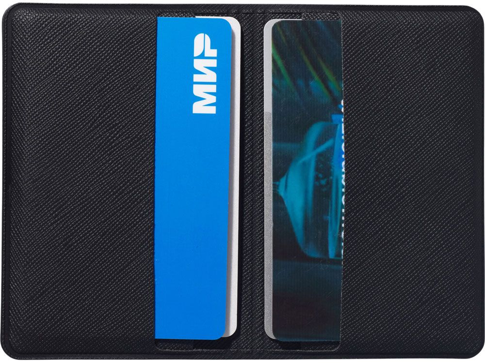 Футляр-книжка на 4-е карты с RFID "Favor", черный