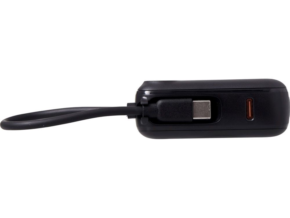 Внешний аккумулятор со встроенным кабелем «Liri», QC/PD, 10000 мАч