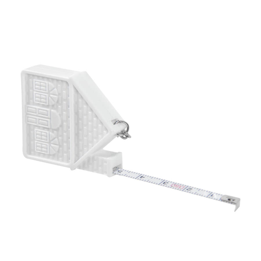 Брелок-рулетка  "Домик" (1 м); 5,1х1,4х4,7 см; пластик