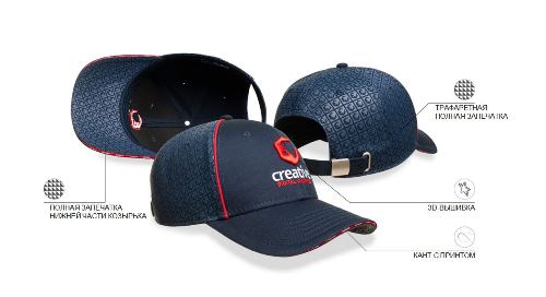 Образец бейсболка с кастомизацией LAB2154, тёмно-синий, 100% хлопок