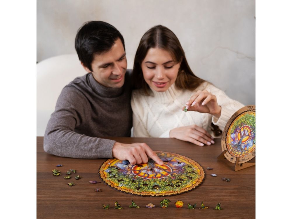 Деревянный пазл мандала "Дерево жизни"