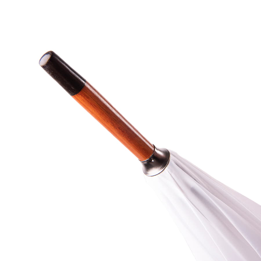 Зонт-трость с деревянной ручкой, полуавтомат; белый; D=103 см, L=90см; нейлон Зонт-трость с деревянной ручкой, полуавтомат; белый; D=103 см, L=90см; нейлон