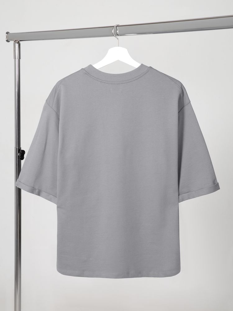 Футболка оверсайз унисекс Kosmos 2.0, светло-серая, размер XS/S