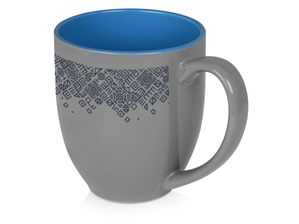 Кружка керамическая «Gracy» 450мл, серый/голубой