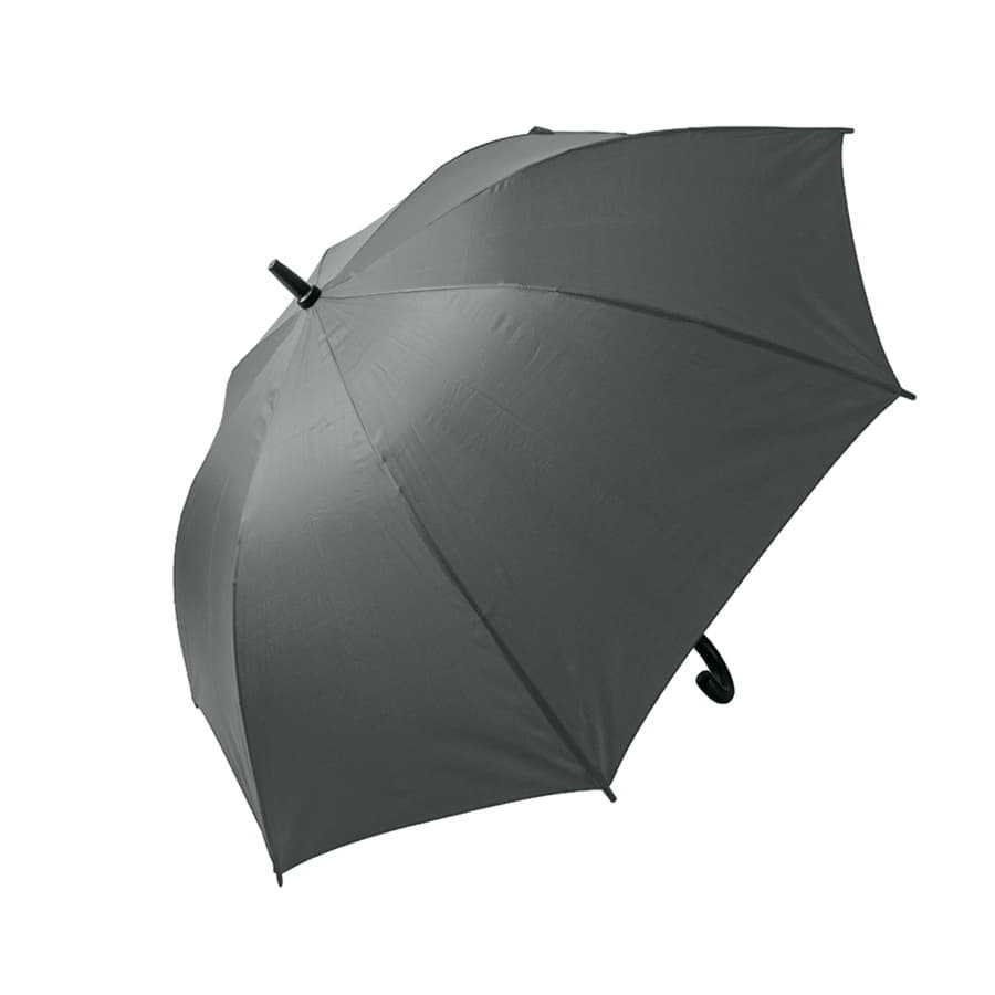 Зонт-трость ANTI WIND, полуавтомат, пластиковая ручка, темно-серый; D=103 см 