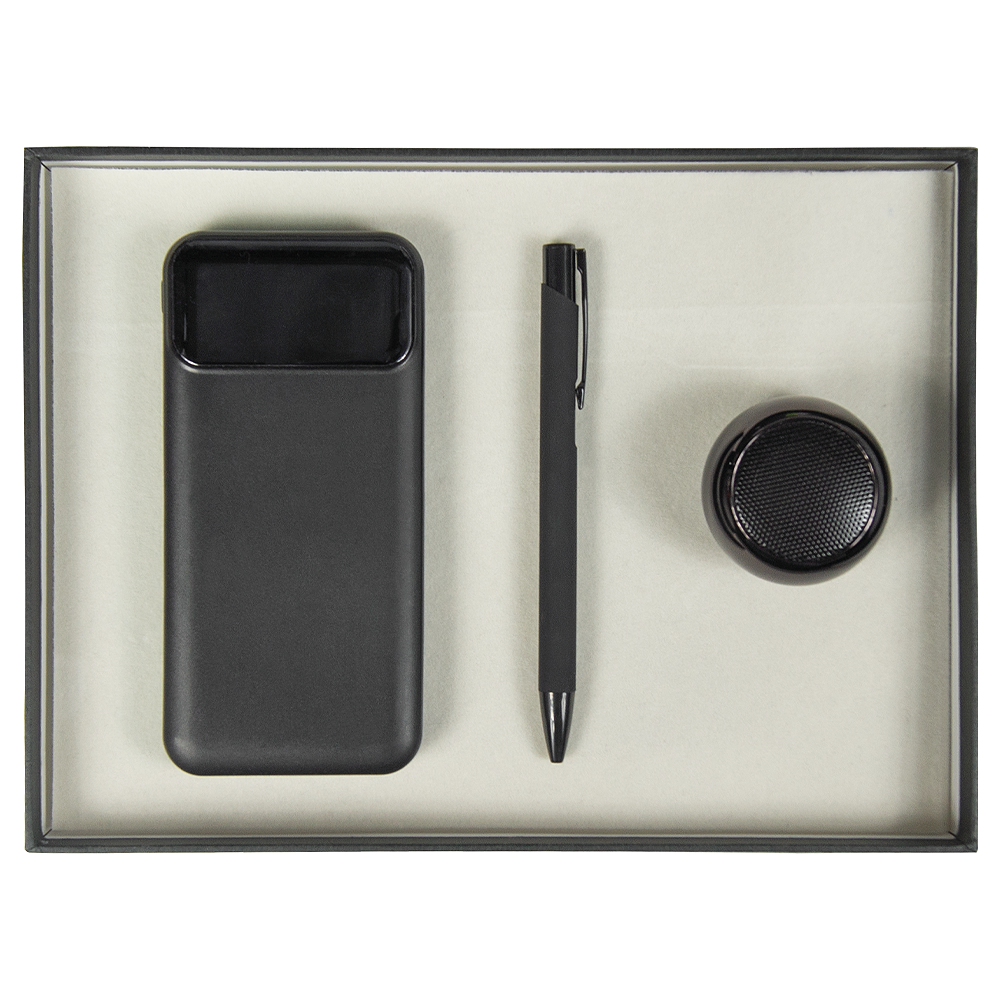 Набор подарочный Solution Prestige Trio ( внешний беспроводной аккумулятор, беспроводная колонка, ручка)