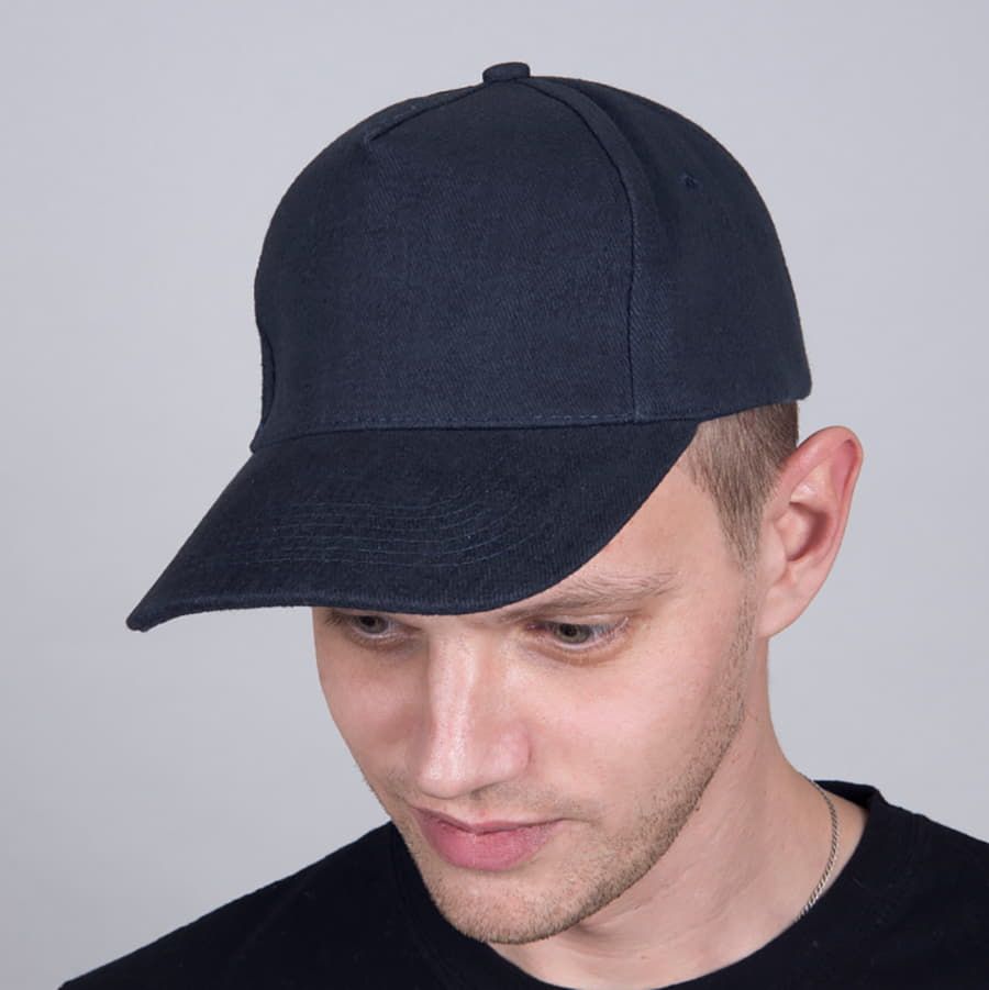 Бейсболка "Premium S", 5 клиньев, металлическая застежка; белый; 100% хлопок;плотность 350 г/м2