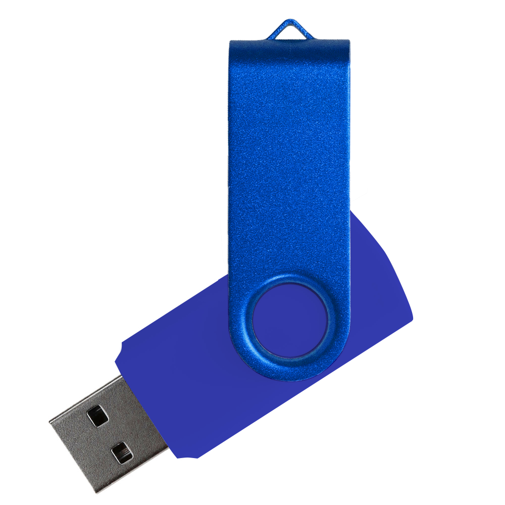 Флеш накопитель USB 2.0 Twister Assembly 16GB, пластик Софт Тач/металл