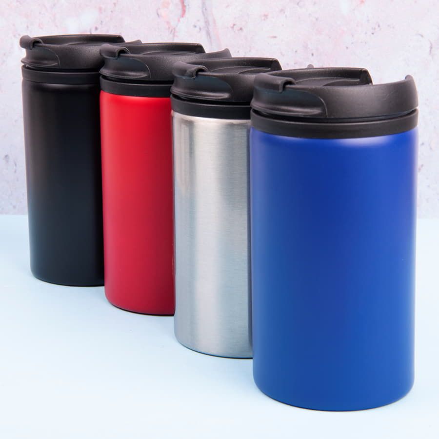 Термокружка CAN, 300мл. красный, нержавеющая сталь, пластик