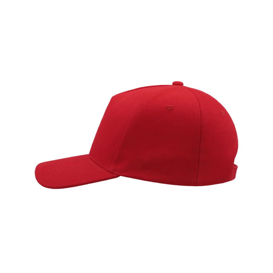 Бейсболка "LIBERTY FIVE BUCKLE", 5 клиньев,  застежка c металлической пряжкой; красный; 100% хлопок;