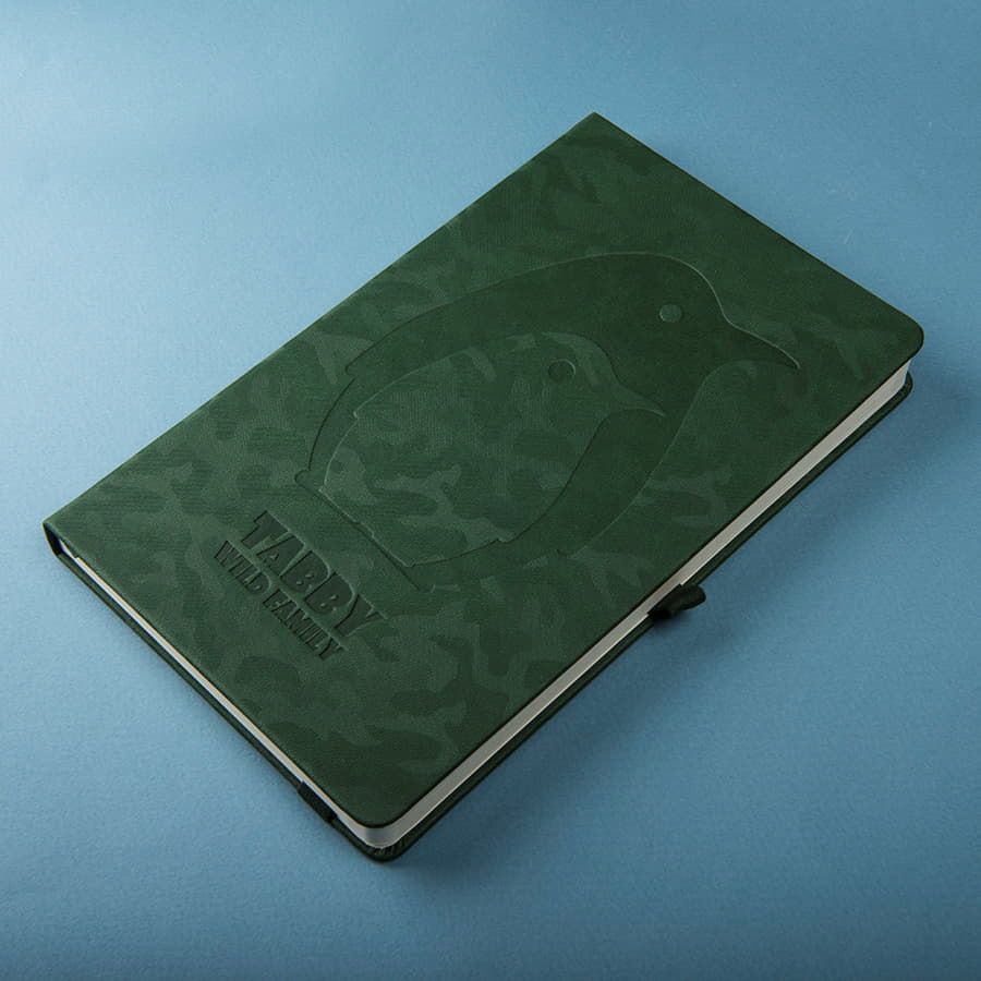 Бизнес-блокнот Tabby Justy, твердая обложка, в линейку, зеленый