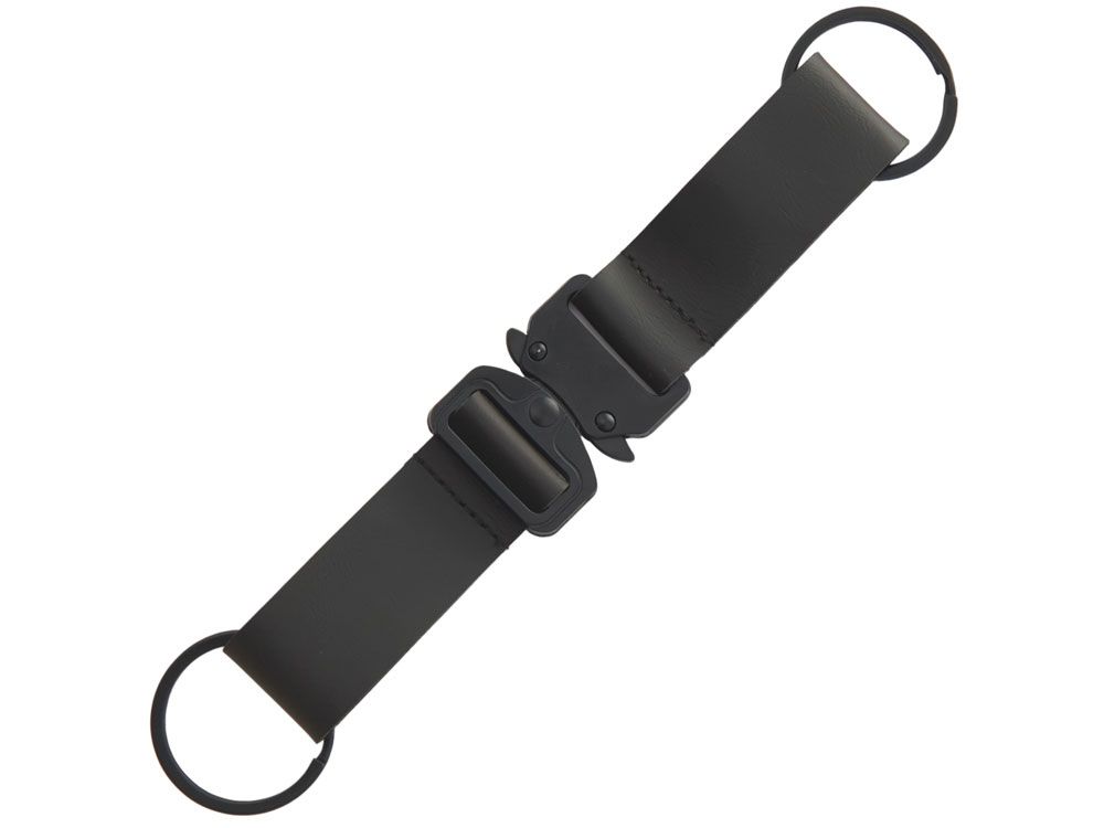 Отстегивающийся брелок-ремувка из эко-кожи "Ninja", черный