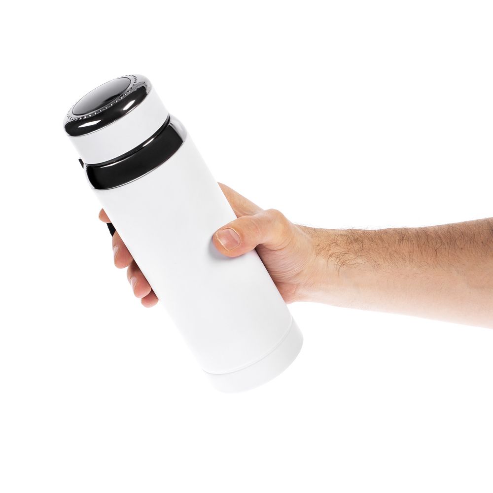 Смарт-термос с ситечком Termino, белый Смарт-термос с ситечком Termino, белый