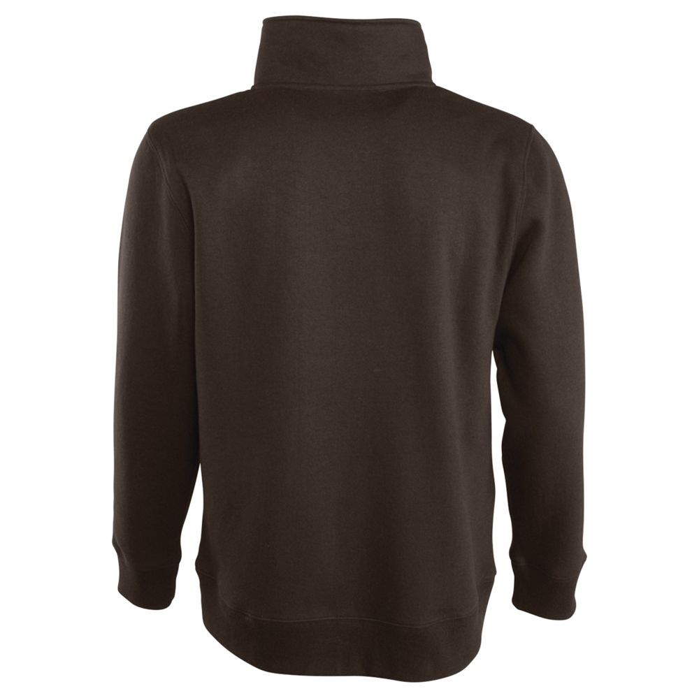 Толстовка Scott 290 с контрастным воротником на молнии шоколадно-коричневый