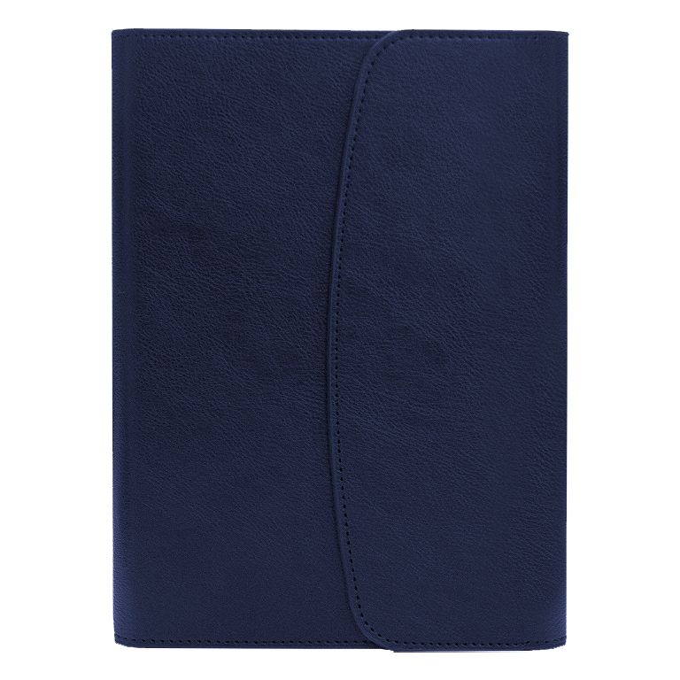 Ежедневник в суперобложке Country Bergamo Synergy A5+, синий, недатированный, в твердой обложке. Синий срез