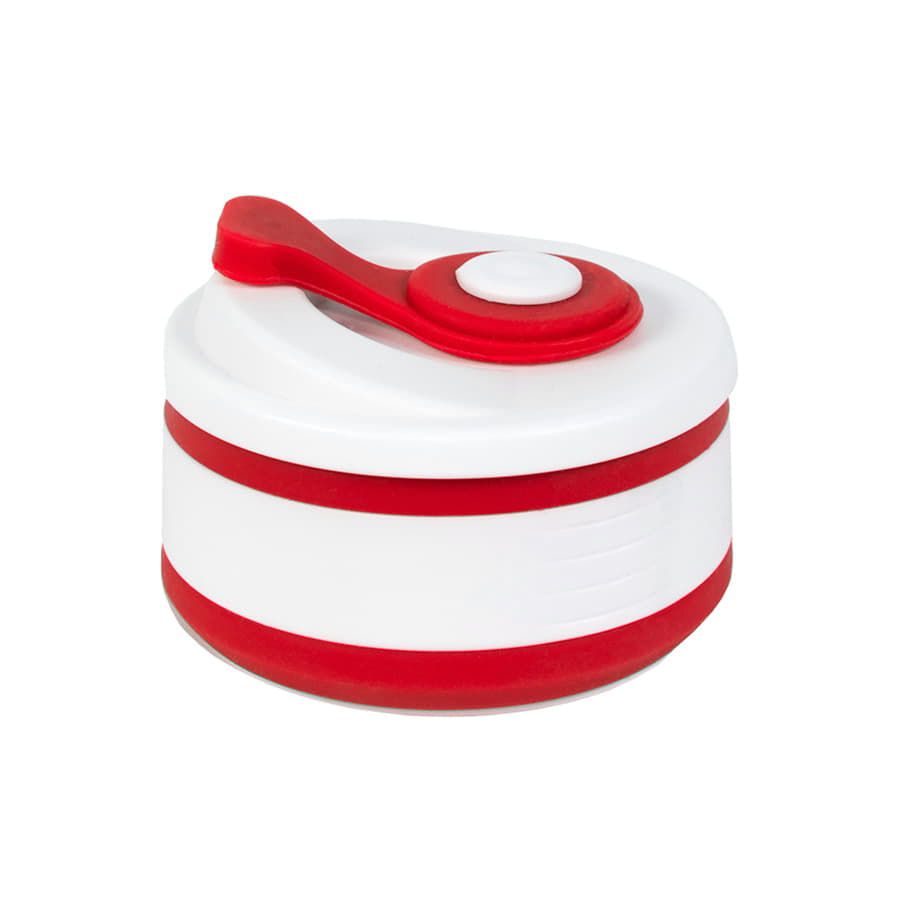 Стакан складной BUTTON;  350 мл, силикон, красный