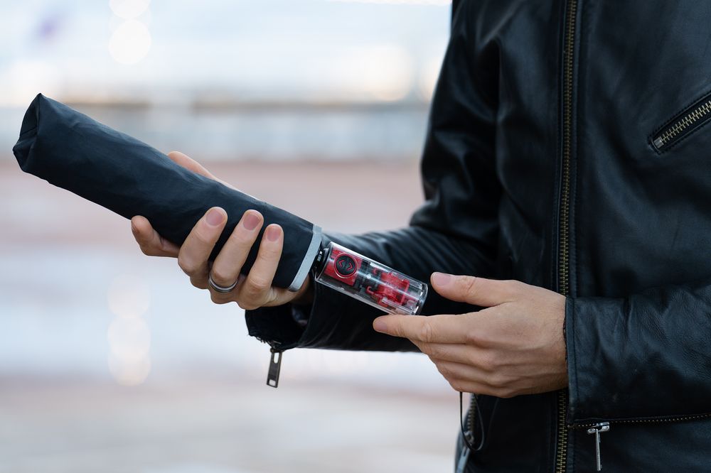 Зонт наоборот складной Futurum, черный Зонт наоборот складной Futurum, черный