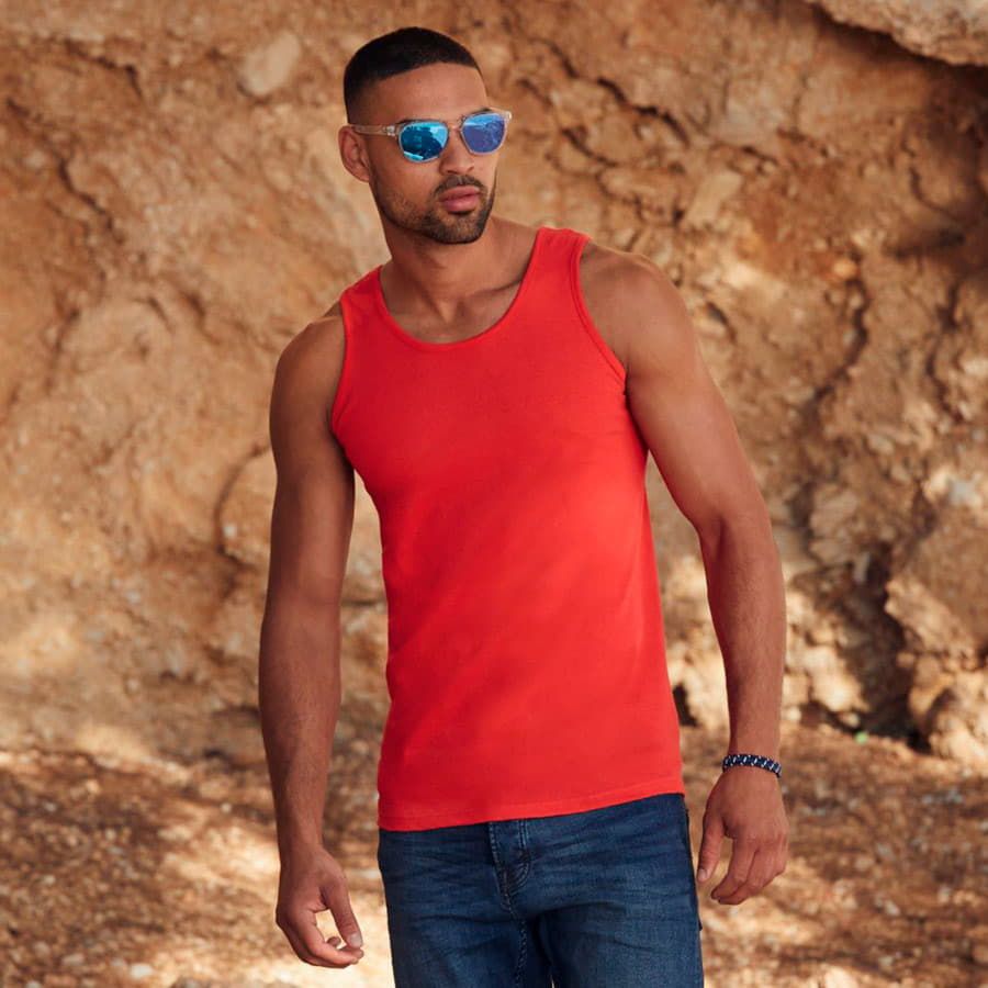 Майка мужская "Athletic Vest", серый_S, 100% х/б, 160 г/м2