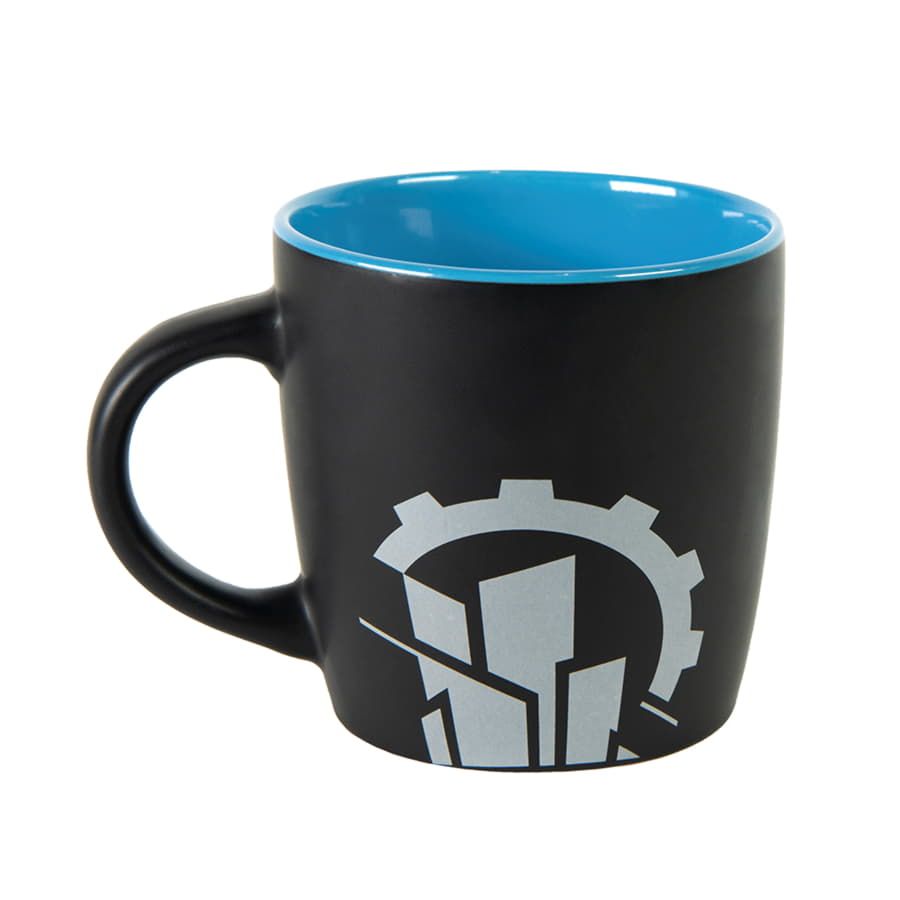 Кружка INTRO, черный с голубым, 350 мл, керамика