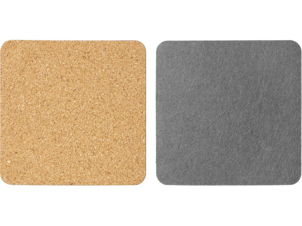 Набор костеров из пробки с фетром «Grit»