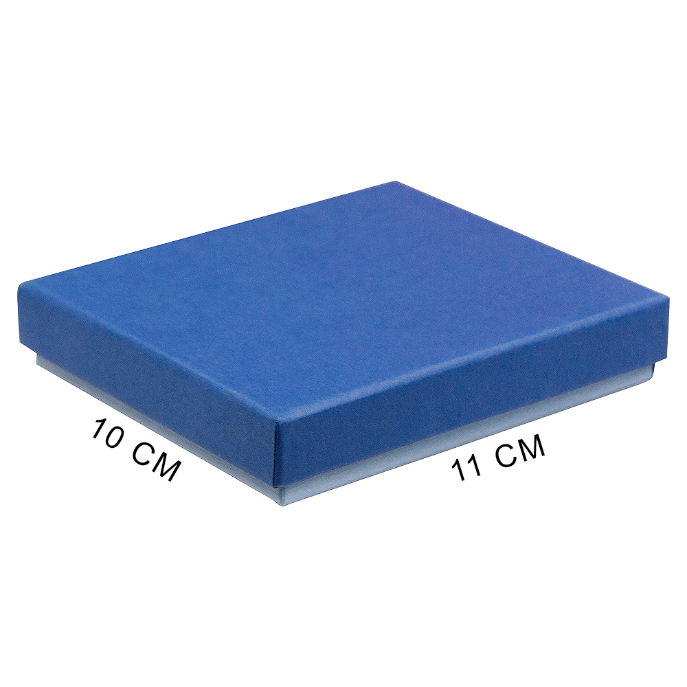 Коробка подарочная Solution, синяя, размер 11*10*2,4 см