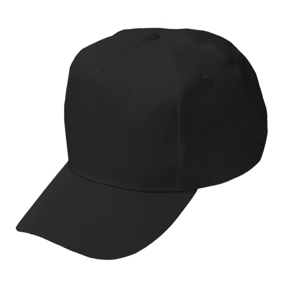Бейсболка "Fortuna", 5 клиньев,  застежка на липучке, черный; 100% полиэстер, плотность 140 г/м2