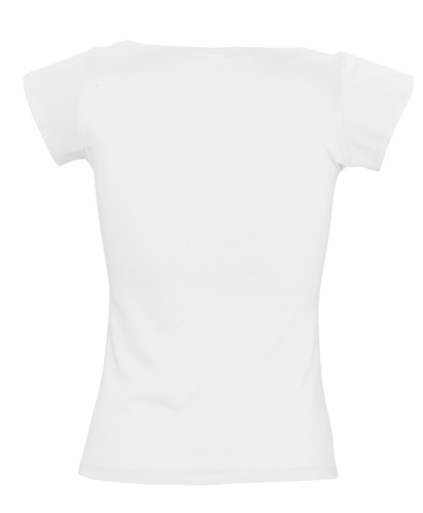 Футболка женская с глубоким вырезом MELROSE 150 белая, размер S 