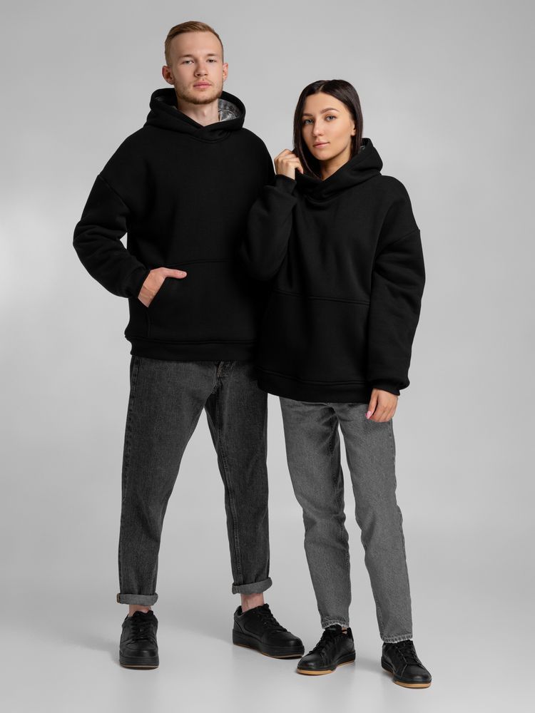 Худи Furry Oversize, черное, размер M/L