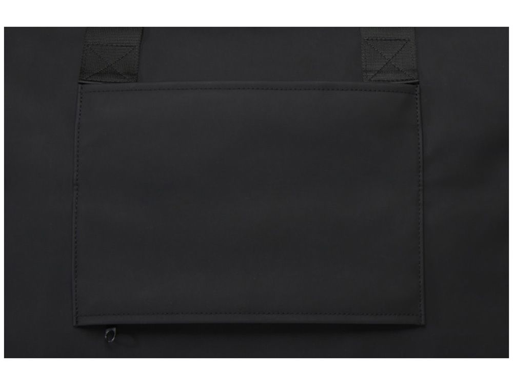 Спортивная сумка для ноутбука с диагональю экрана 15,6 дюйма Turner, изготовленная из переработанных материалов согласно стандарту GRS - сплошной черный