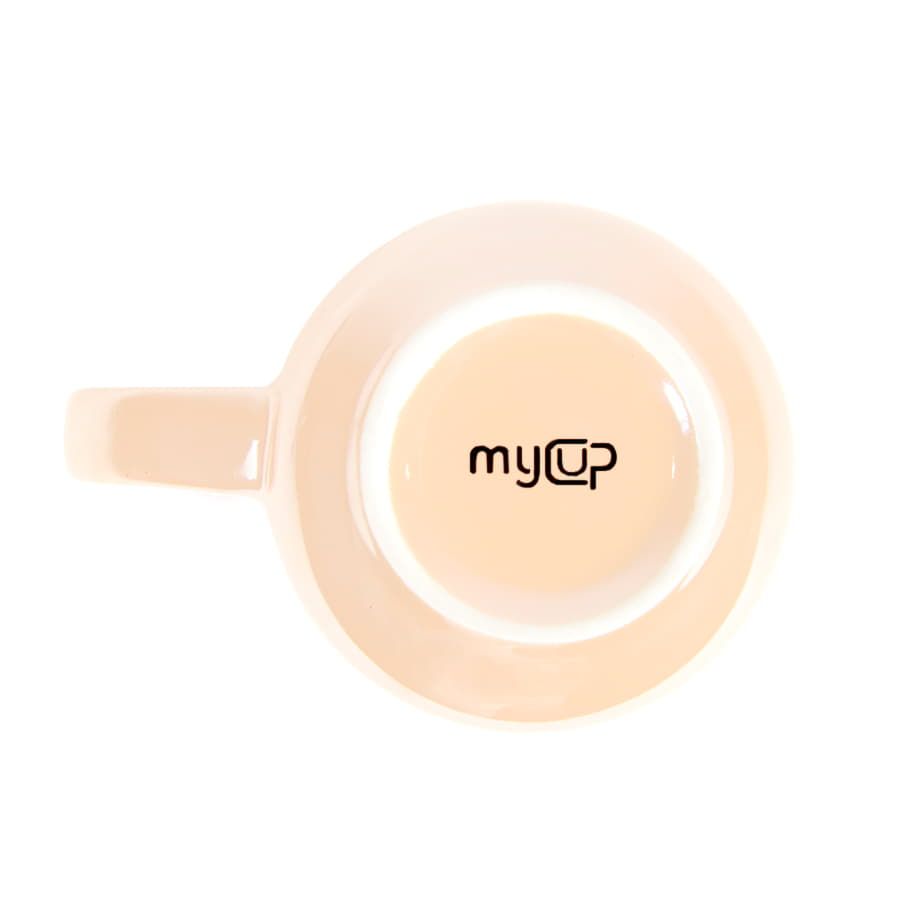 Кружка PERLA, жемчужный с белым, 350мл, фарфор