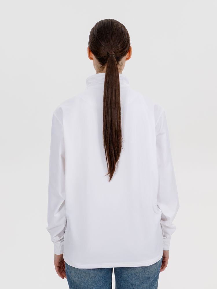 Свитшот на молнии из бифлекса Morfiss, белый, размер XS/S