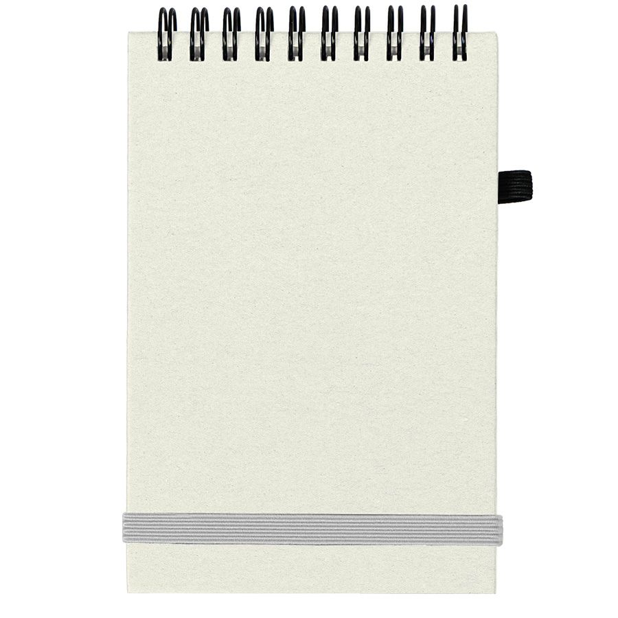 Блокнот на спирали MEMO PAD, размер 95х145 мм, бежевый, блок в клетку