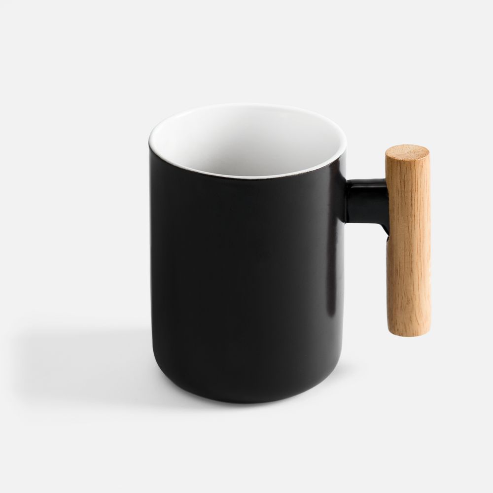 Кружка с ложкой Eco Fusion, черная Кружка с ложкой Eco Fusion, черная