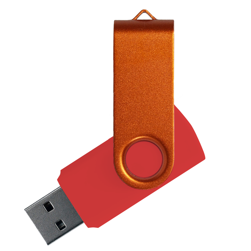 Флеш накопитель USB 2.0 Twister Сolor Mix 16GB, пластик Софт Тач/металл