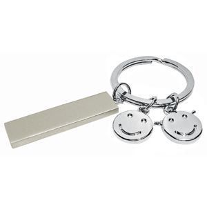 Брелок  "Мальчик и девочка"; 8,1х1,15х0,35 см; металл