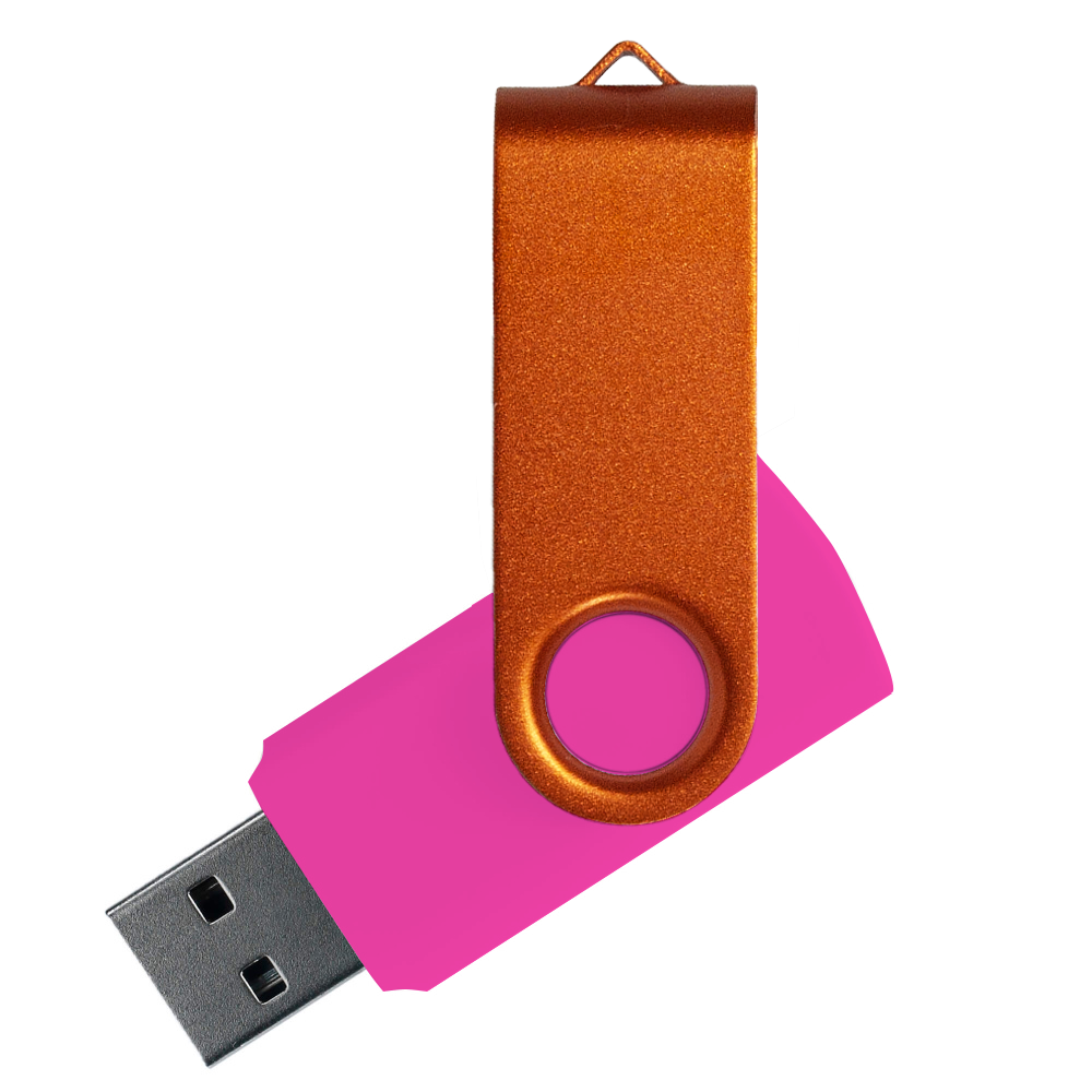 Флеш накопитель USB 2.0 Twister Сolor Mix 16GB, пластик Софт Тач/металл