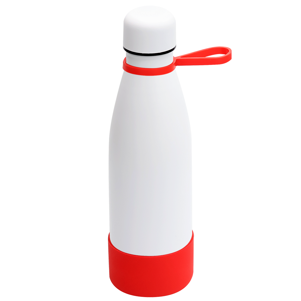 Термобутылка герметичная вакуумная Olivia To Go, белый/красный