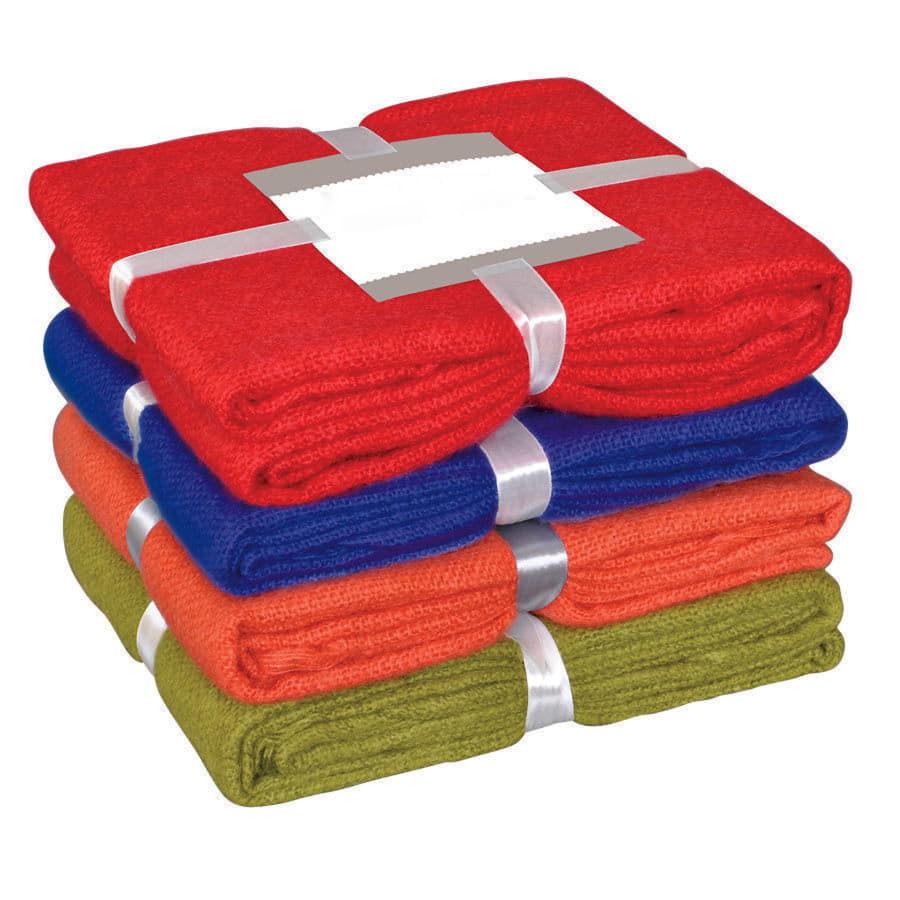 Плед "MOHAIR", оранжевый,  130х150 см; акрил,   