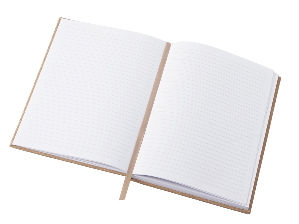 Блокнот из пробки А5 "Passiflora", твердая обложка, 80 листов 80 гр/м2 переработанной белой бумаги,