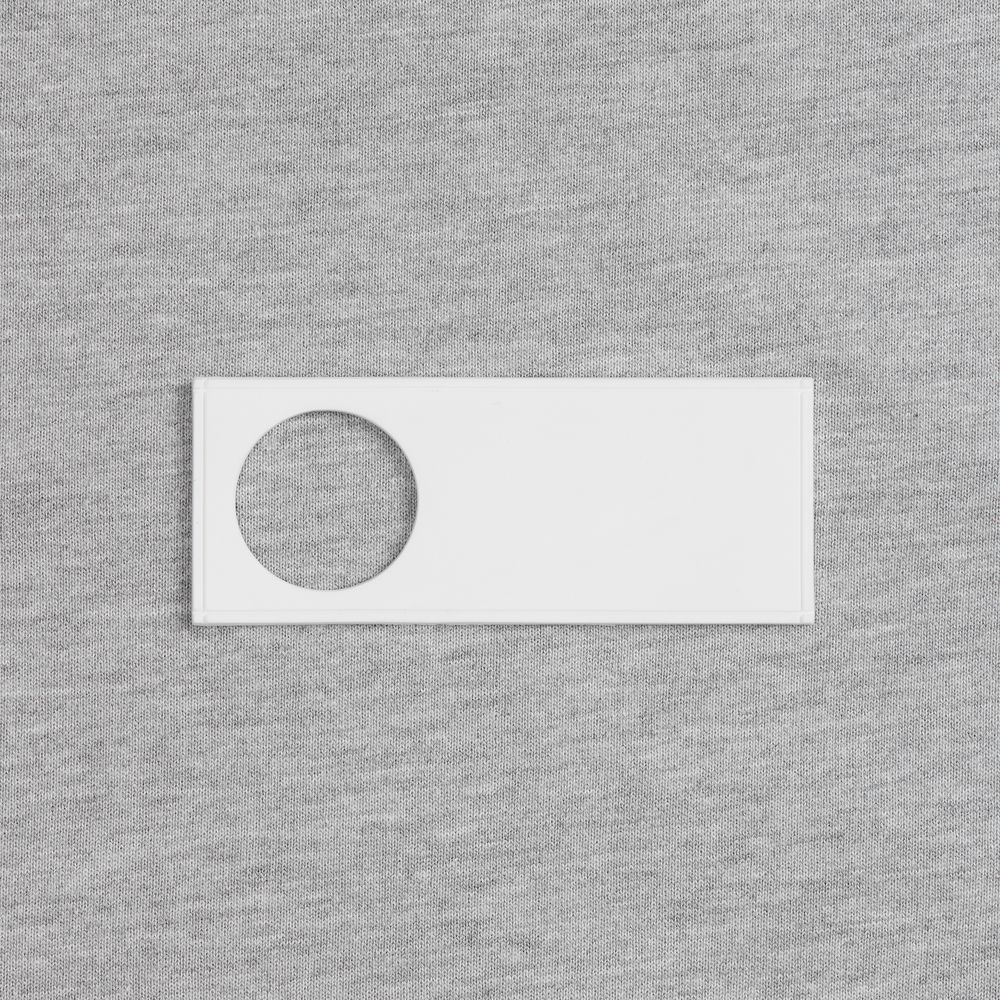 Лейбл из ПВХ с вырезом «Круг», белый