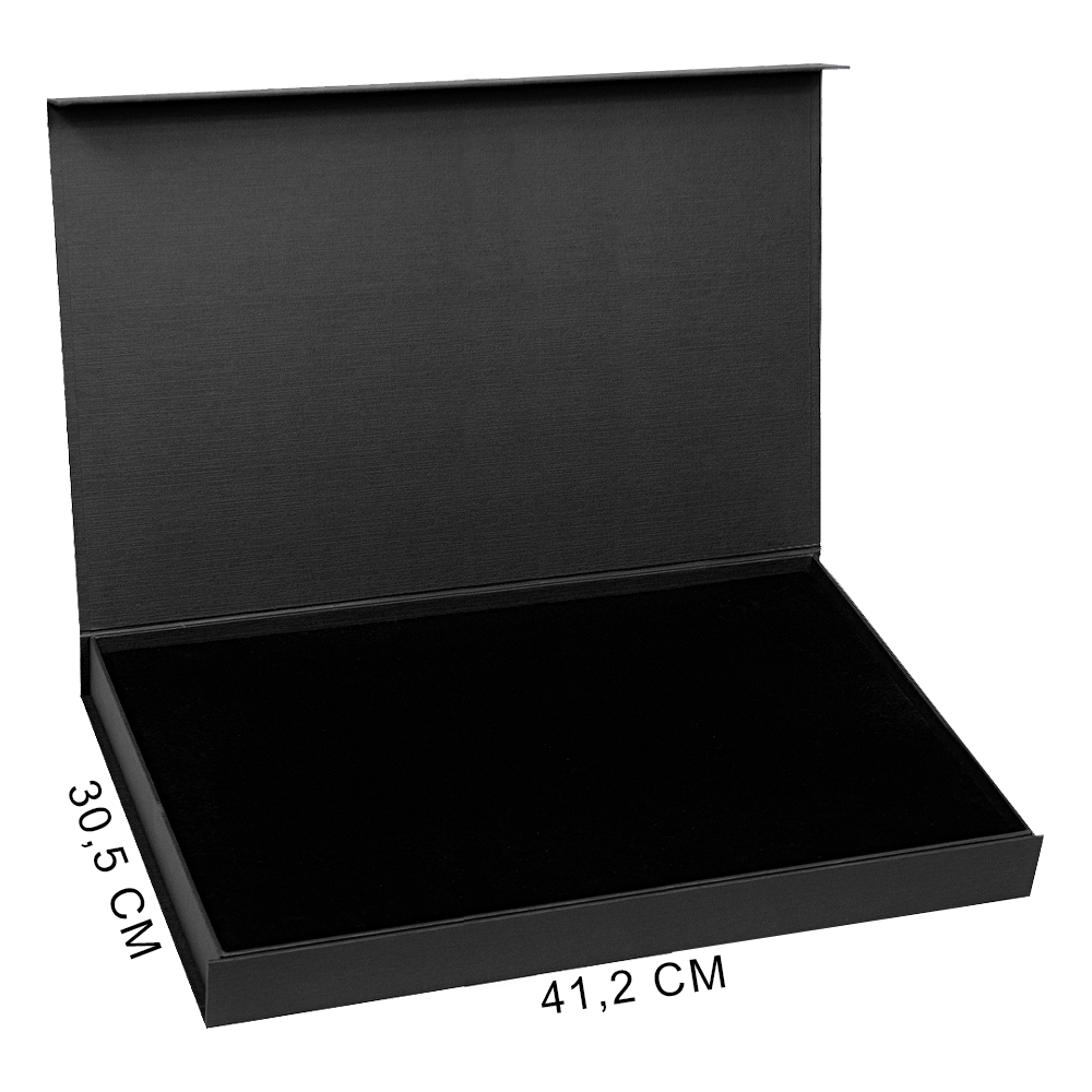 Подарочная коробка, размер 41,2*30,5*4,3 см, Solution Prestige Skyline Fabrique с магнитным клапаном, черная