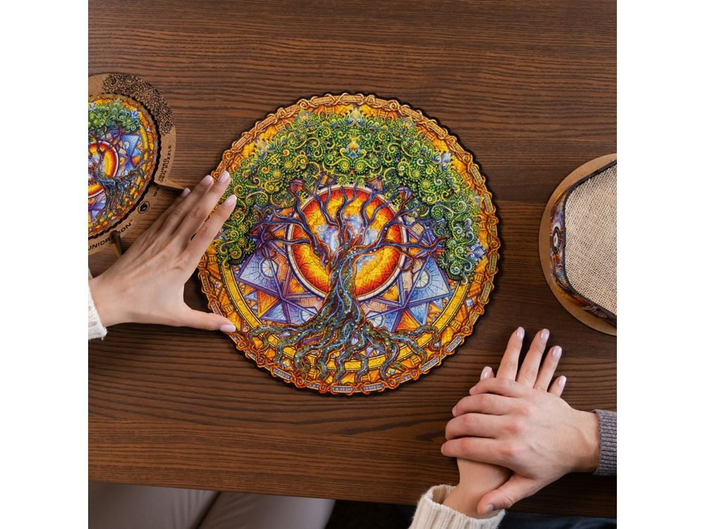 Деревянный пазл мандала "Дерево жизни"