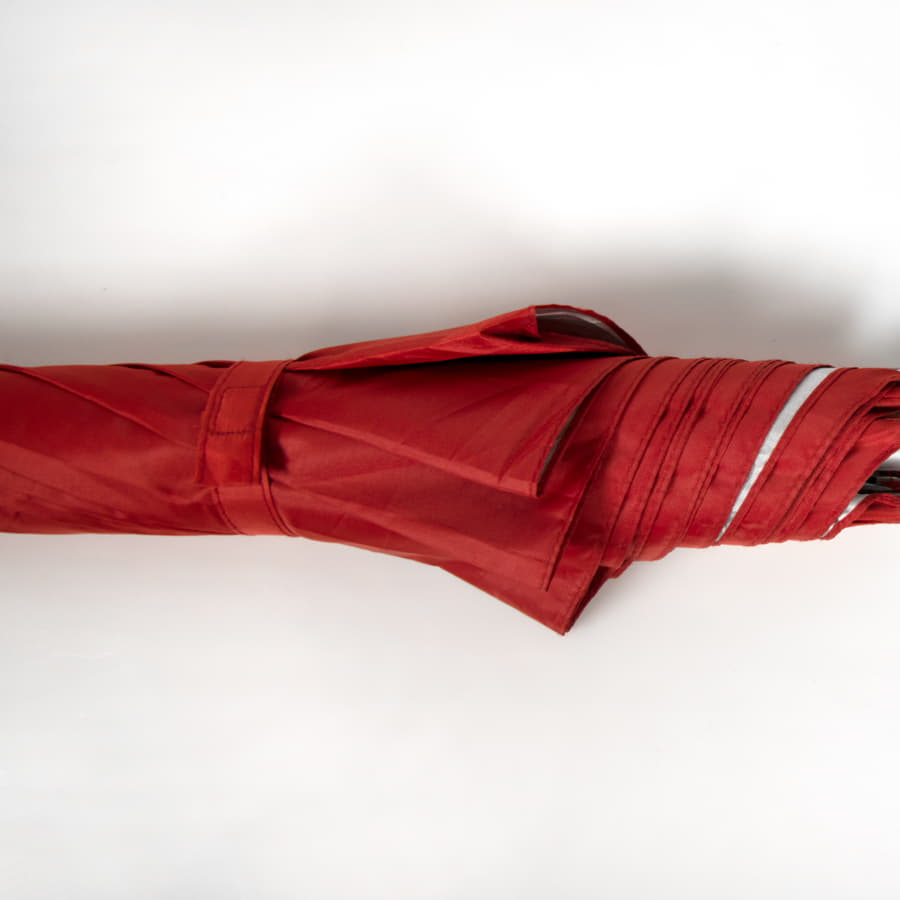 Зонт-трость с пластиковой ручкой  "под алюминий" "Silver", полуавтомат; красный с серебром; D=103 cм Зонт-трость с пластиковой ручкой  "под алюминий" "Silver", полуавтомат; красный с серебром; D=103 cм